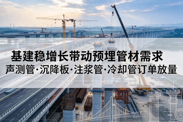 祁门基建稳增长带动预埋监测管材需求，声测管、沉降板、注浆管订单持续放量